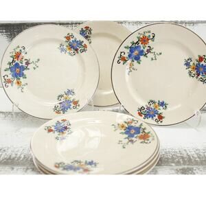 Princess Anne Ostrow China Golden Dusk Bread and Butter Saucer c1930s